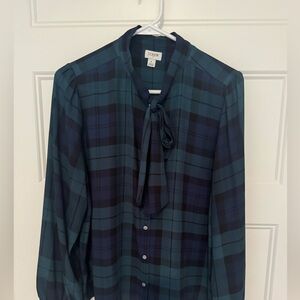 J Crew button down with tie, size large